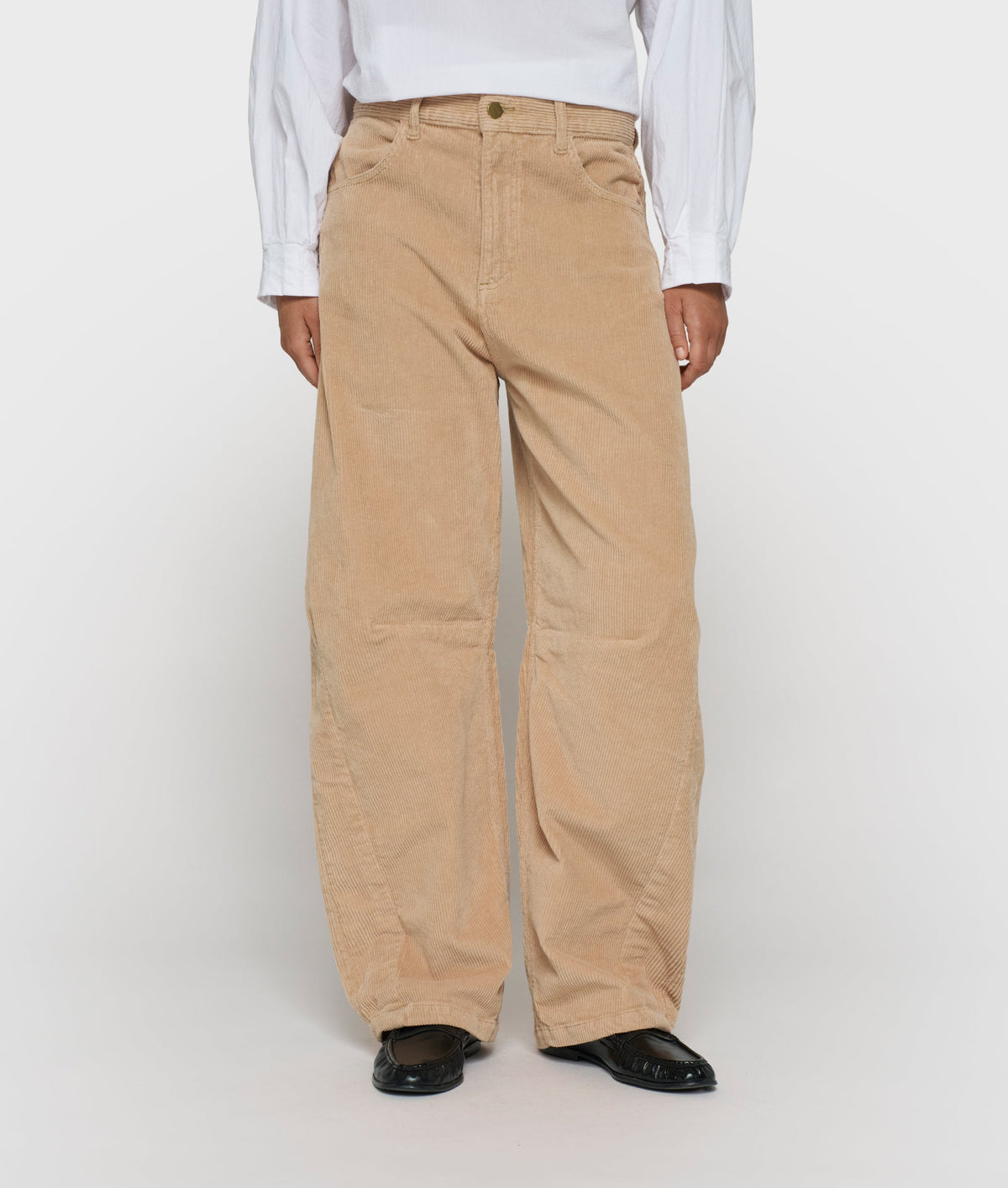 10DAYS Western Pants Cord | Grey Mango – Pantalón de mujer de pana – Estilo casual – Talla L