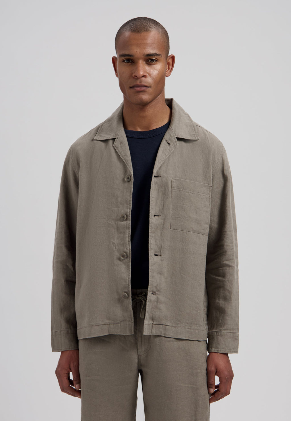 Dstrezzed Pierce Overshirt Grey Brown – vista principal