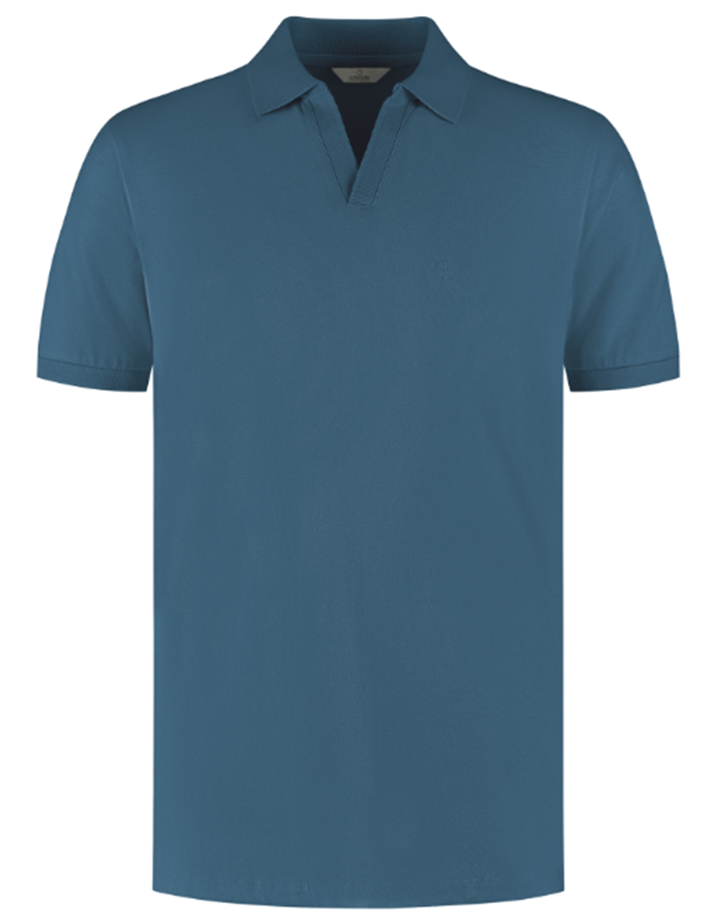 Dstrezzed Bowie V-Neck Polo 240022-621 Blue Fusion