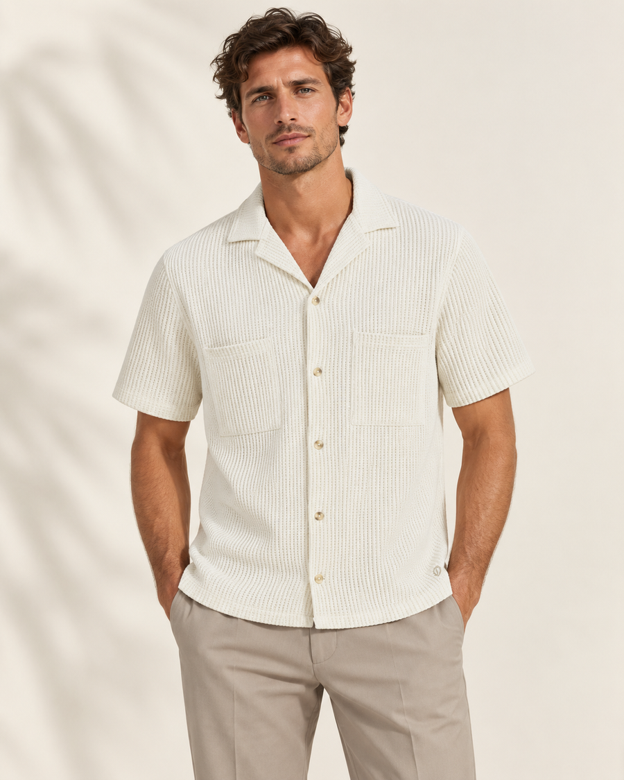 Camisa Dstrezzed Sherill Silver Birch, fotografía nítida de modelo