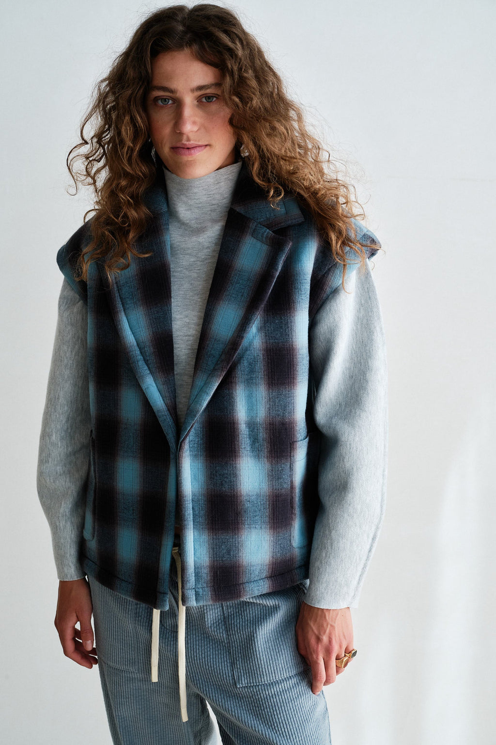 PENN&INK W26C390 Blue Check