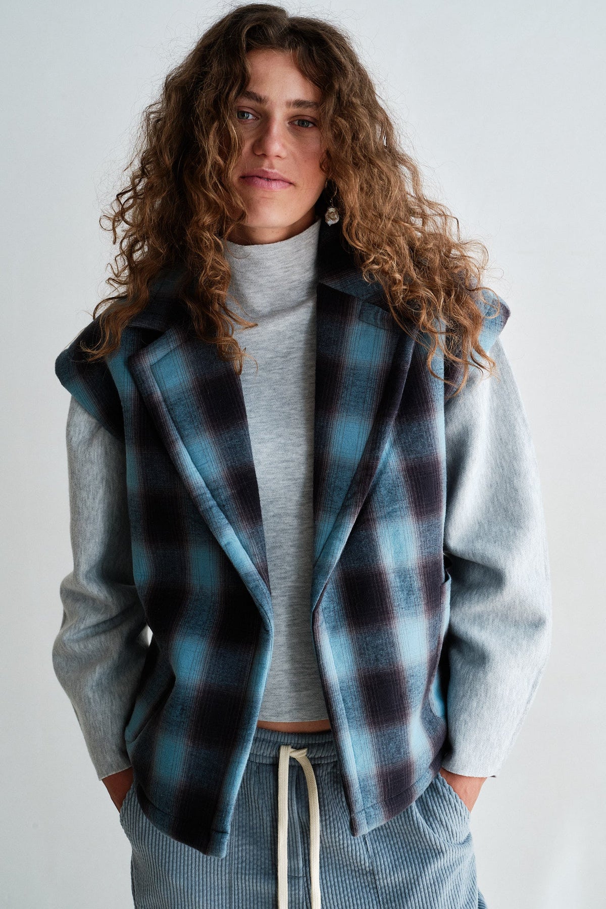 PENN&INK N.Y. Chaleco W26C390 — Blue Check