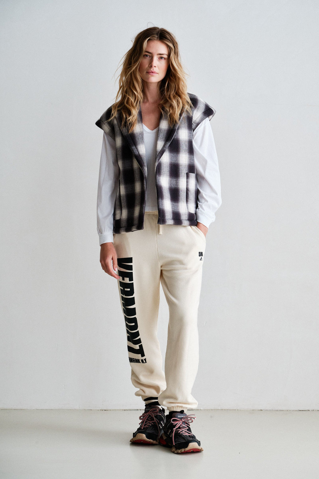 PENN&INK N.Y. Chaleco W26C390 — Grey Check