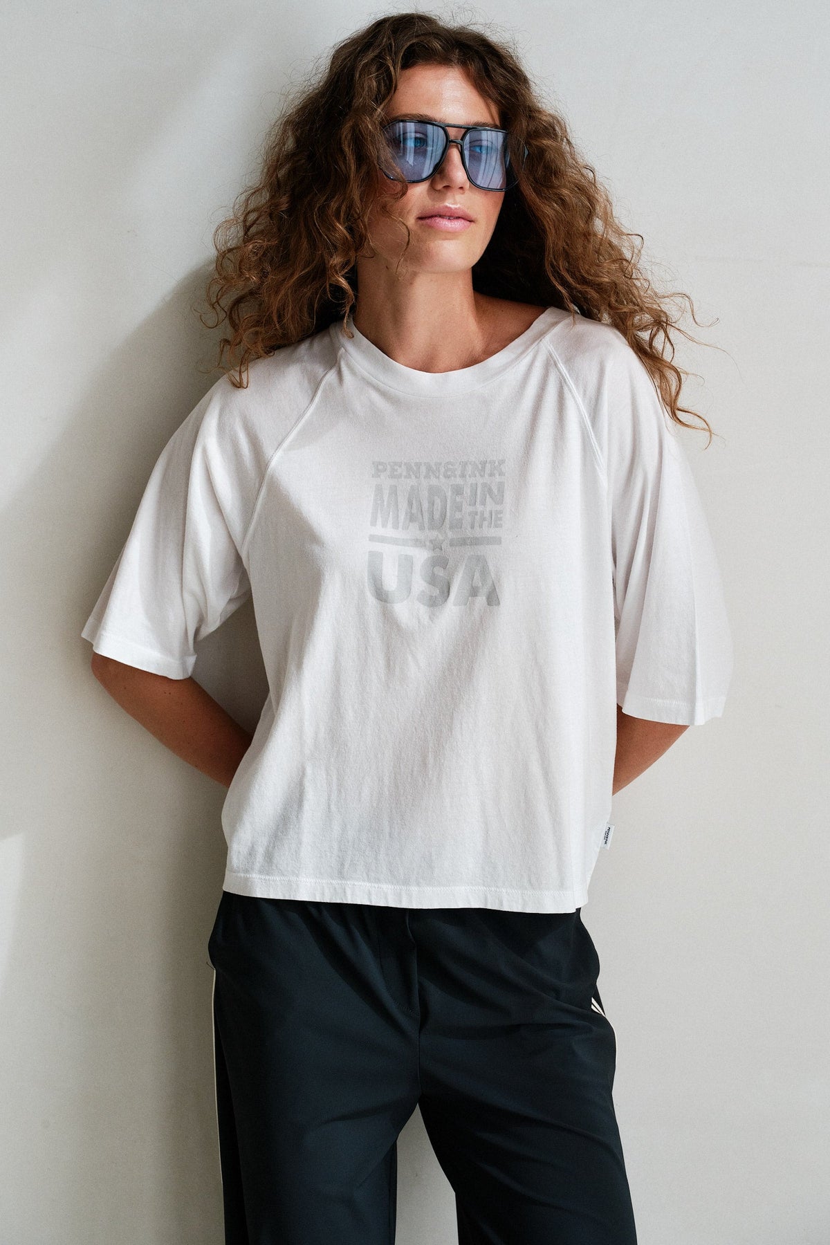 PENN&INK N.Y. Camiseta estampada W26F1929 — White