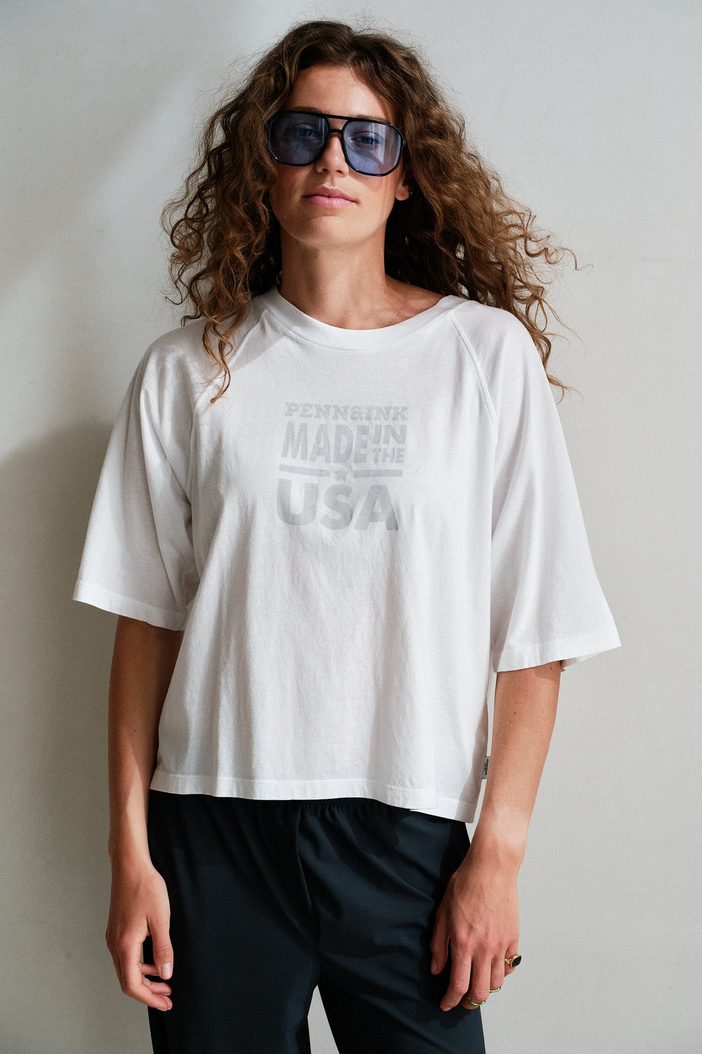 PENN&INK N.Y. Camiseta estampada W26F1929 — White