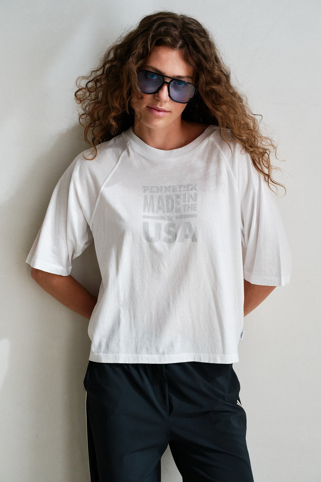 PENN&INK N.Y. Camiseta estampada W26F1929 — White