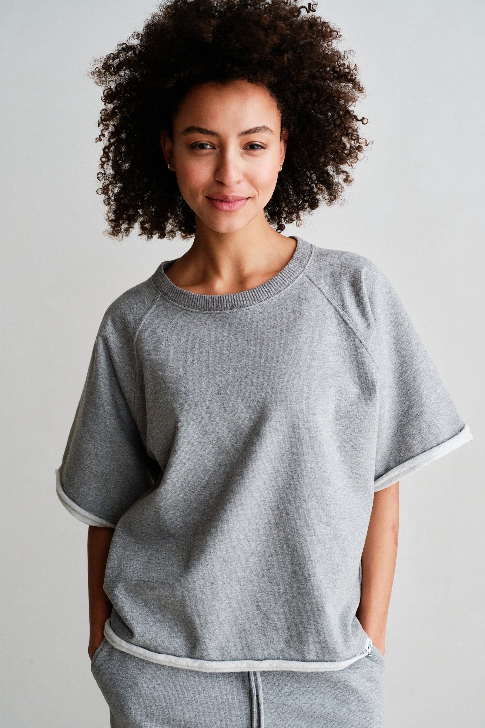 Sudadera Penn & Ink W26T1314 Grey Melange - imagen 4