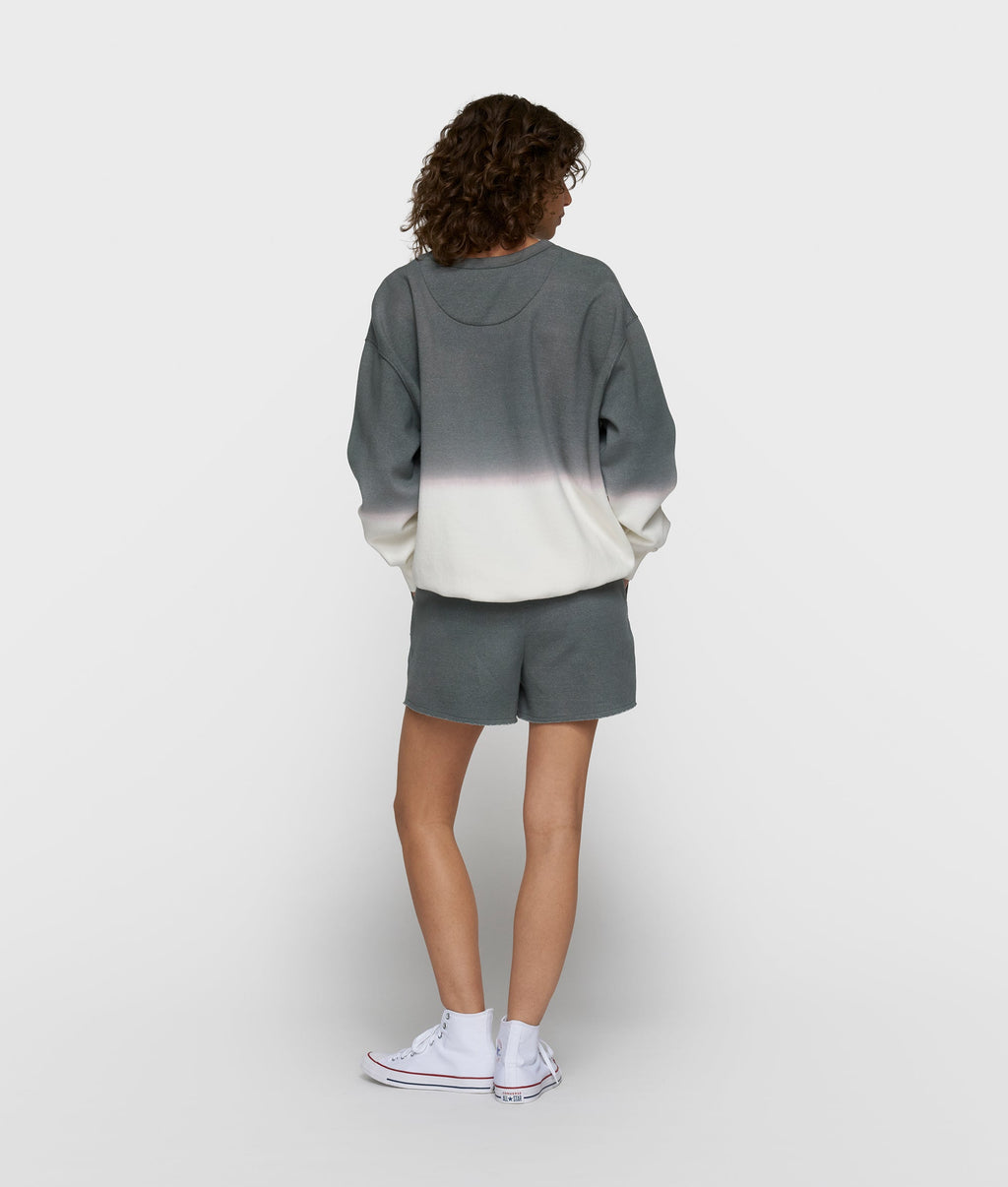 Statement Sweater Dip Dye Mid Grey