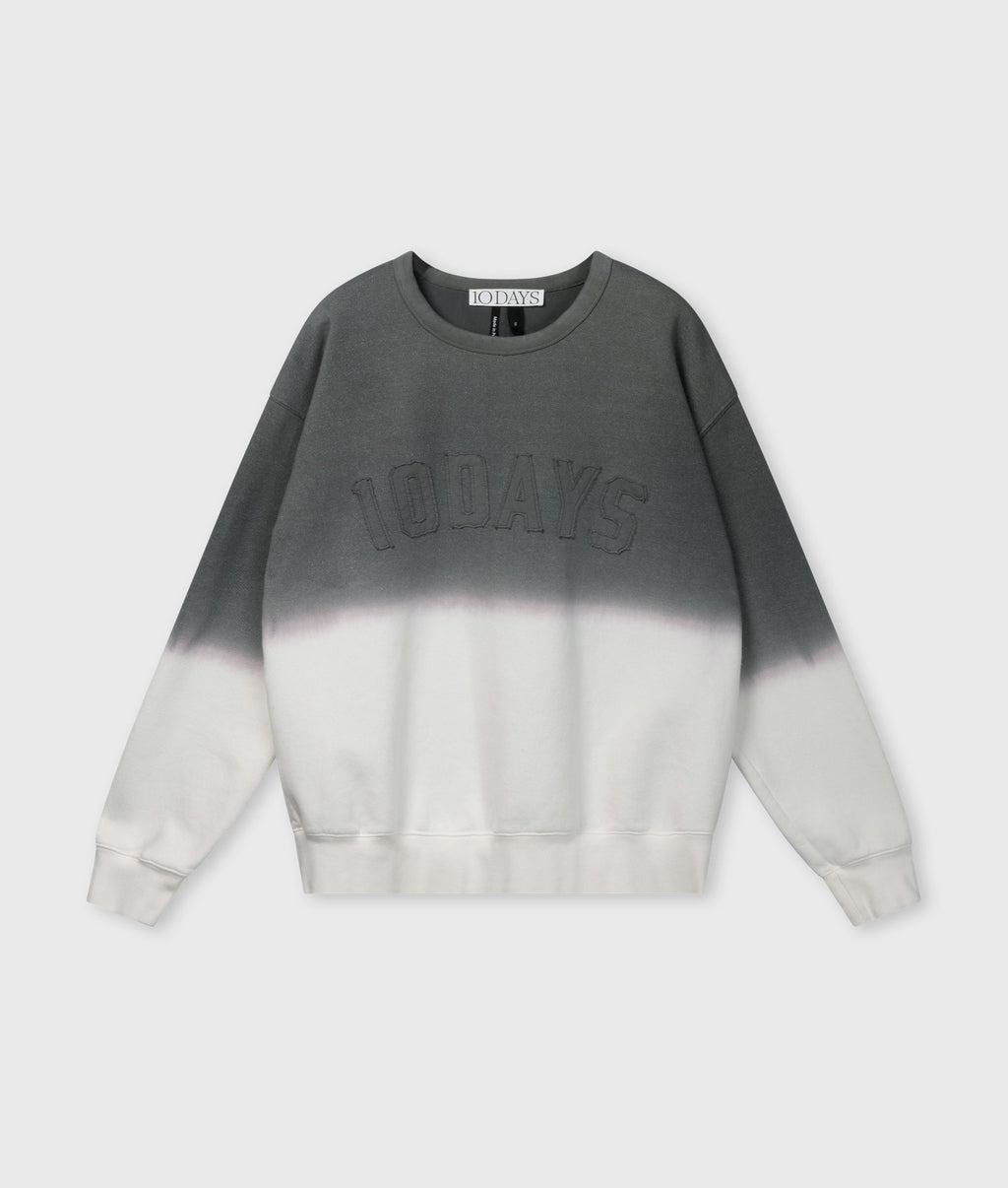 Statement Sweater Dip Dye Mid Grey