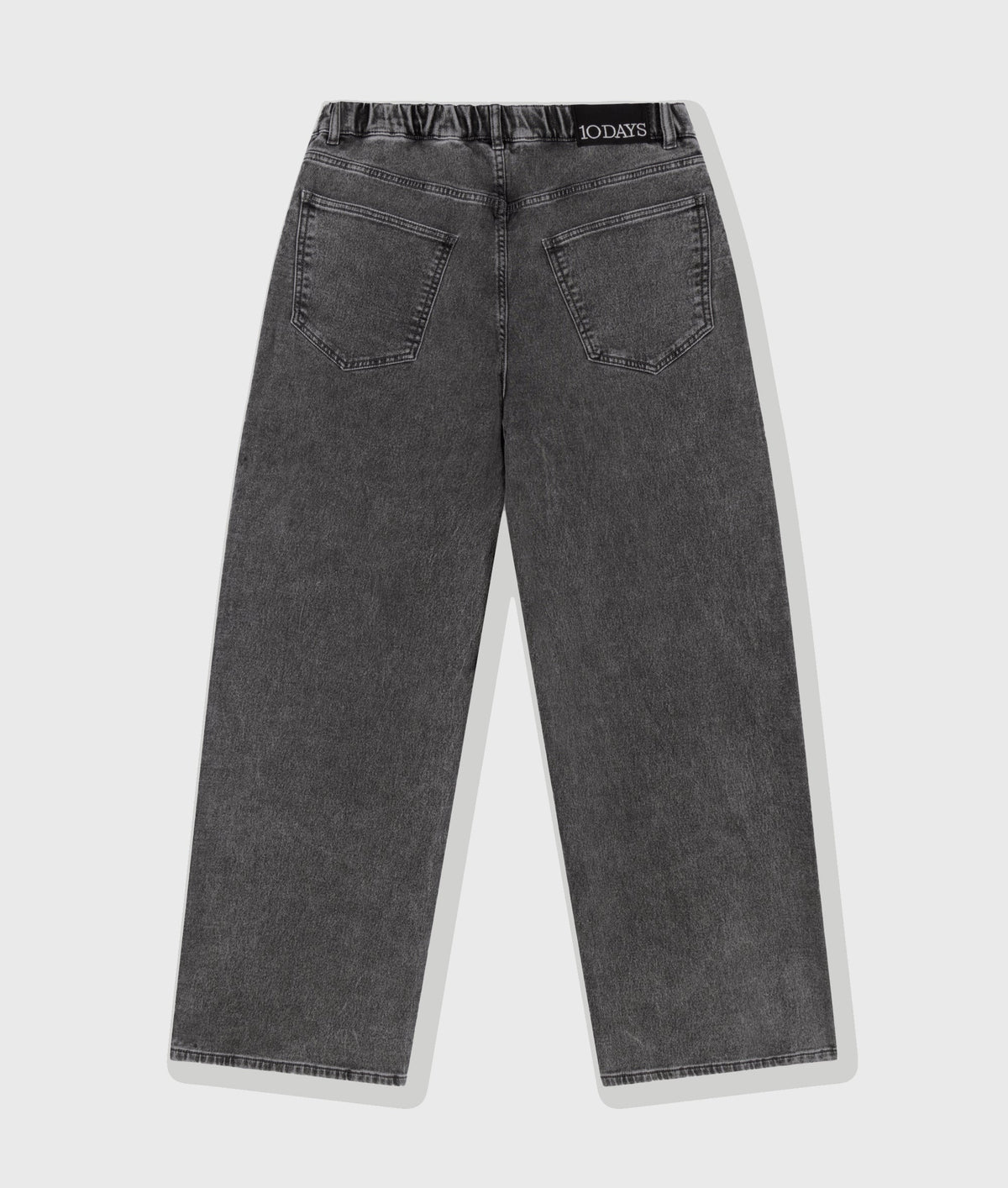 wide pants jog denim | black – detalle del producto