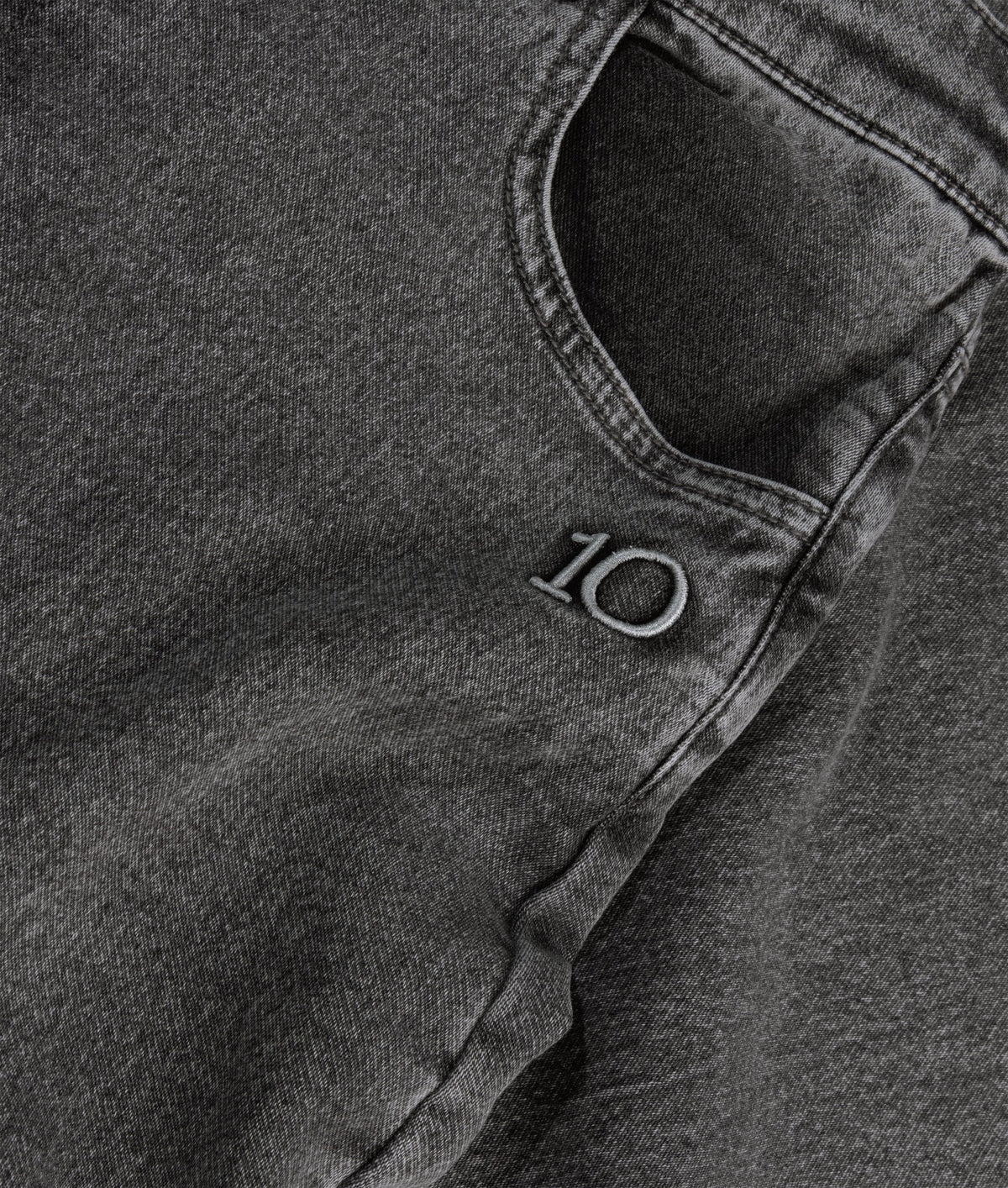 wide pants jog denim | black – detalle del producto