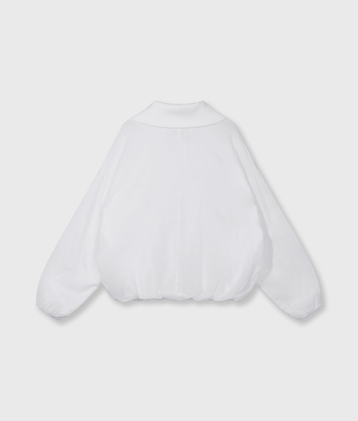 half zip balloon top | white – detalle del producto