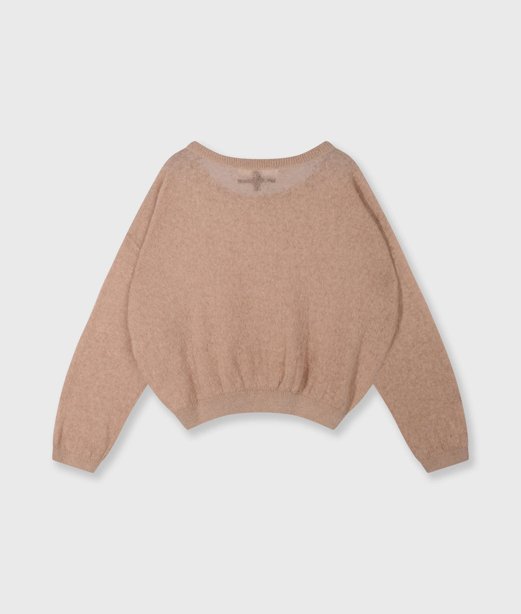 thin knit sweater | light fudge – detalle del producto