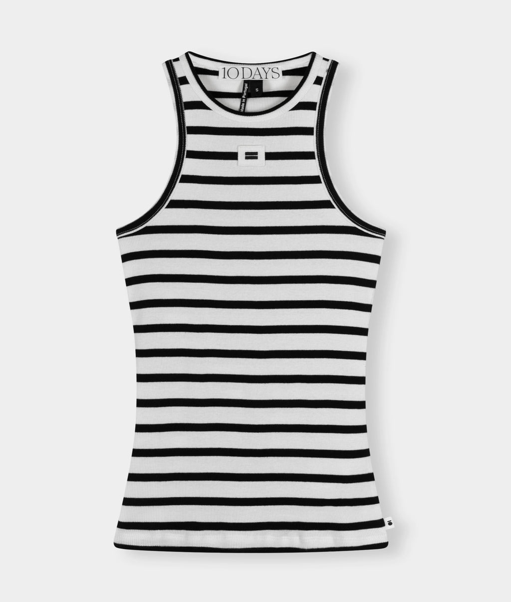 THE TANK TOP STRIPES | white/black – detalle del producto