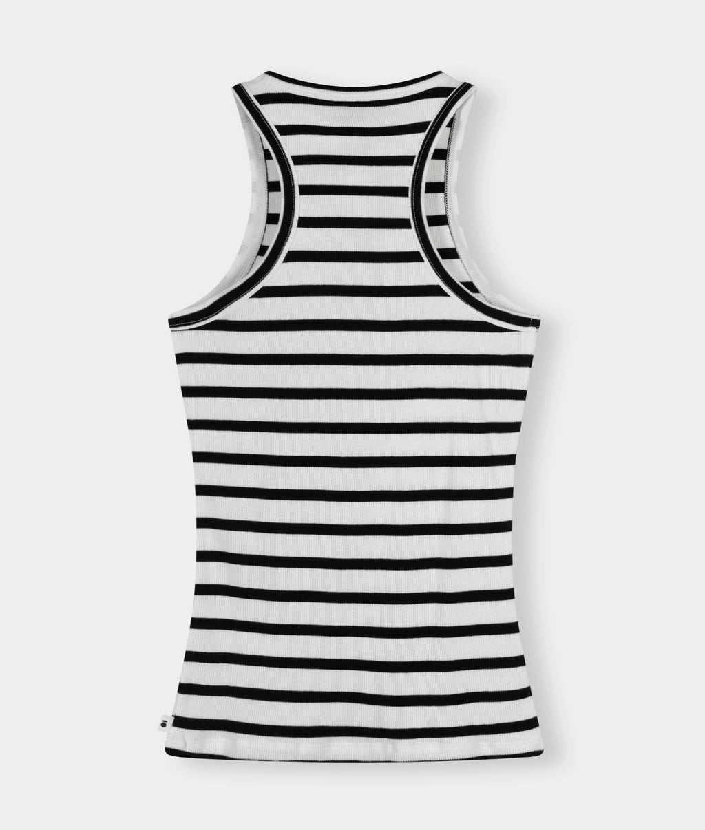 THE TANK TOP STRIPES | white/black – detalle del producto
