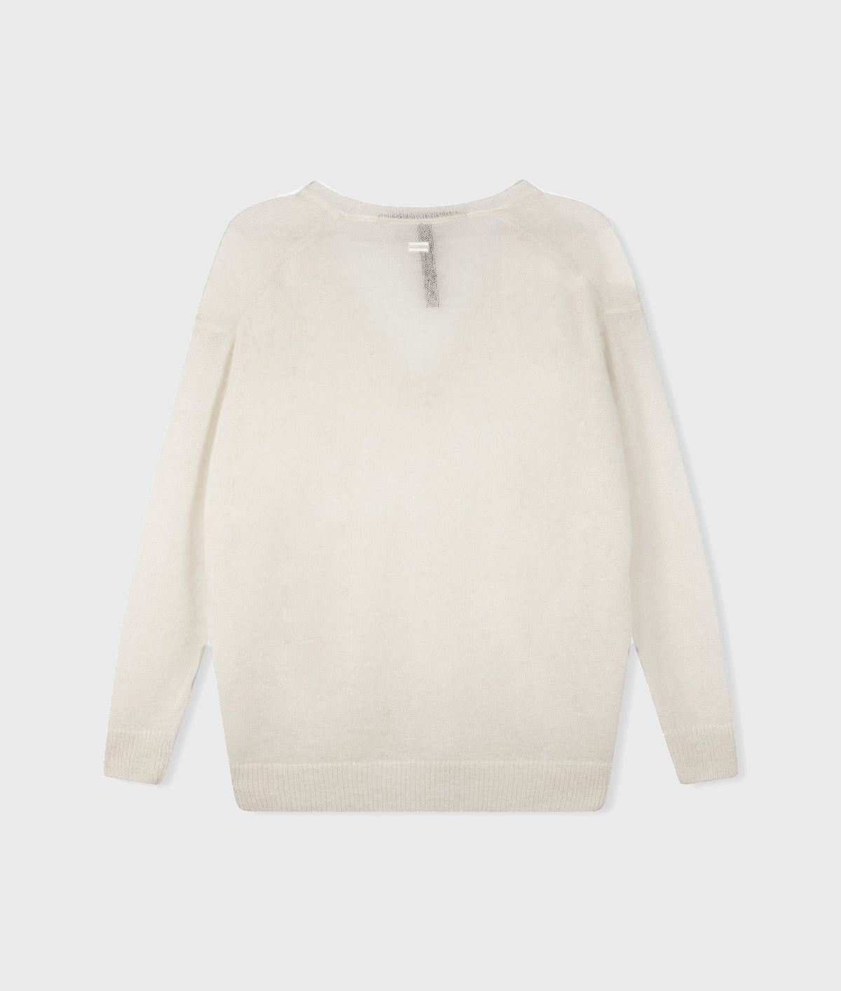 THE V-NECK KNIT SWEATER | ecru – detalle del producto