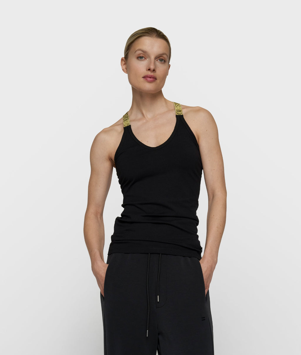 THE WRAPPER LUREX | black – vista en modelo