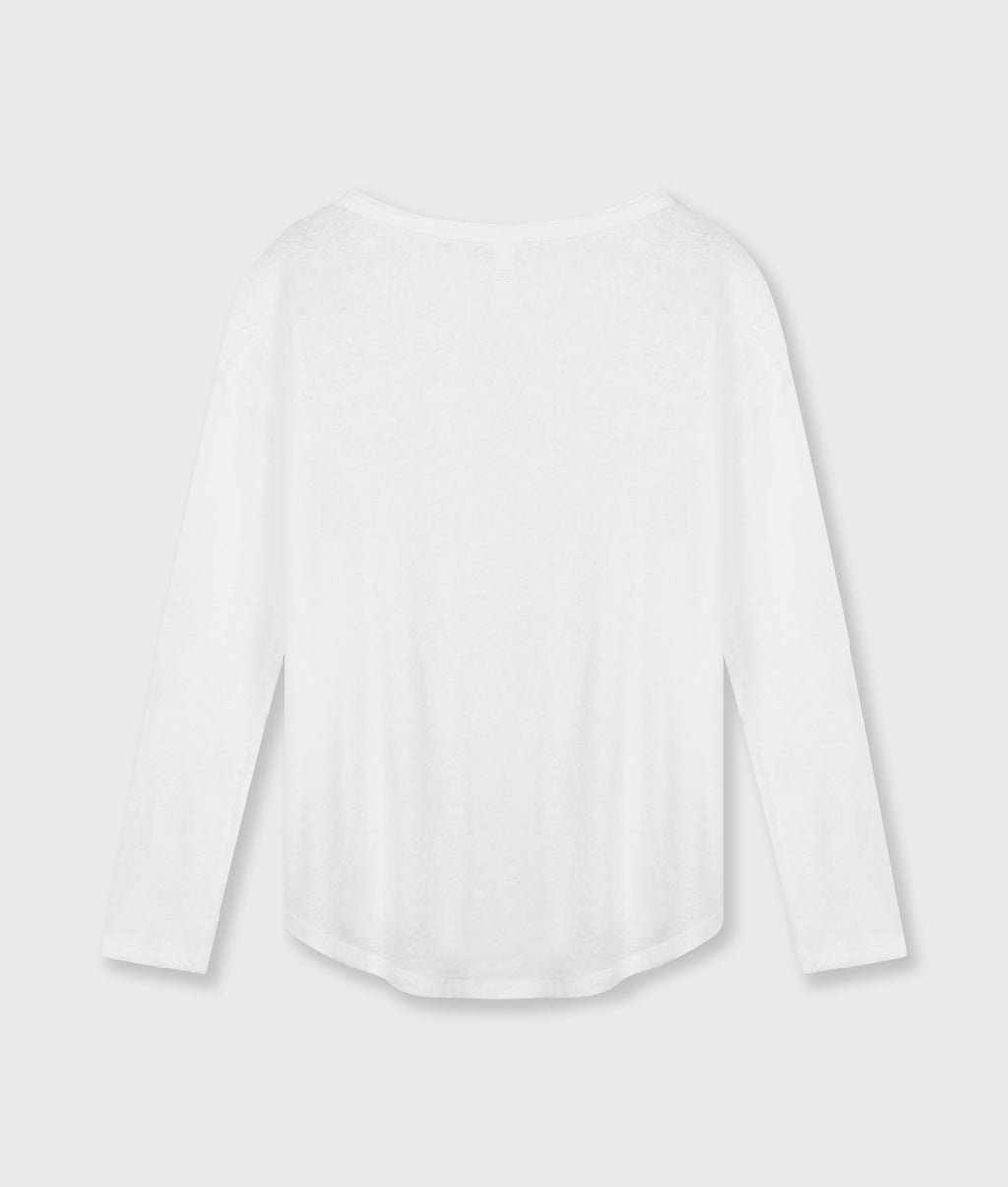 THE LONG SLEEVE TEE | white – detalle del producto