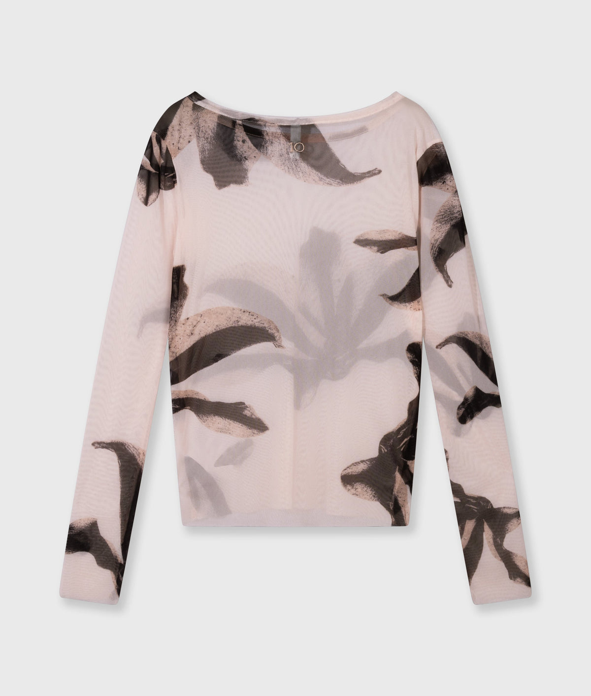 mesh long sleeve flower | powder – vista adicional