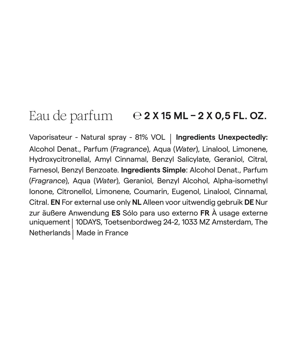 travel set unexpectedly simple eau de parfum | multicolor – detalle del producto