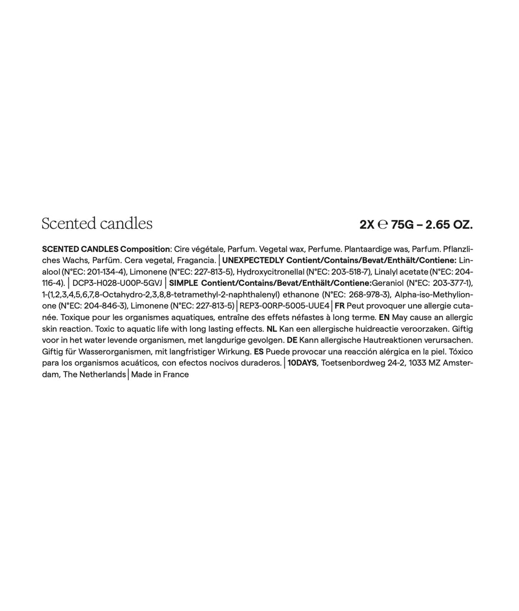 unexpectedly simple scented candle set | multicolor – detalle del producto