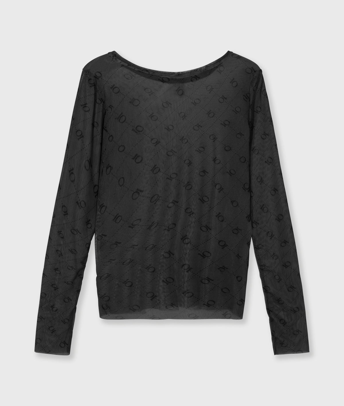 mesh long sleeve monogram | steel blue – detalle del producto