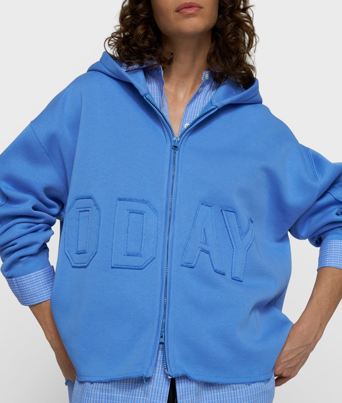 statement zip hoodie | ultramarine – vista adicional