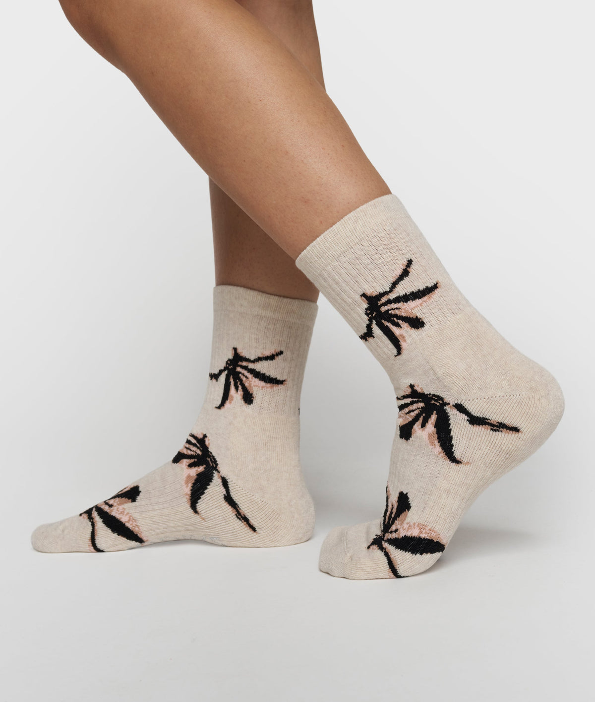 socks all-over flower | soft white melee – vista adicional