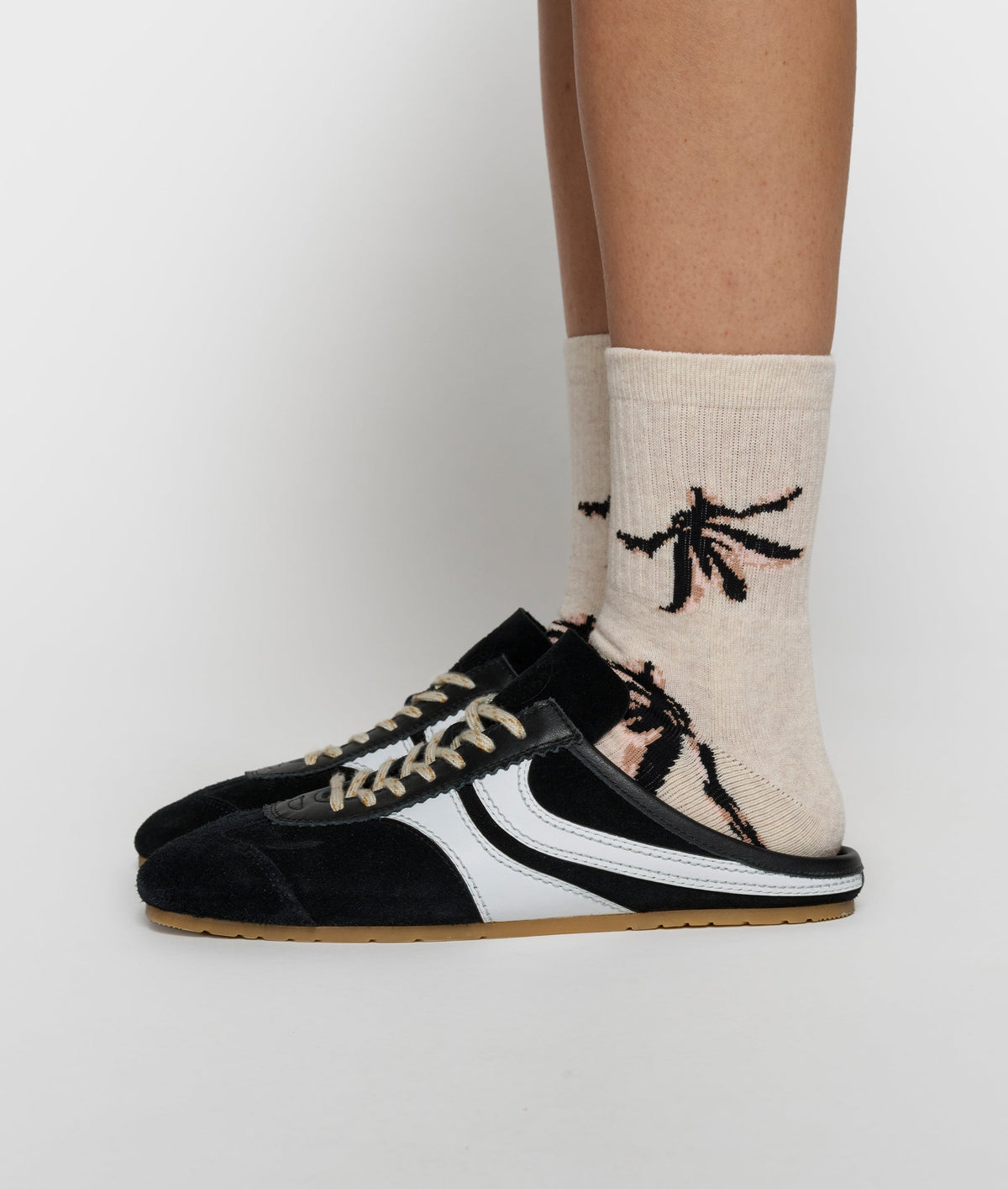 socks all-over flower | soft white melee – vista adicional