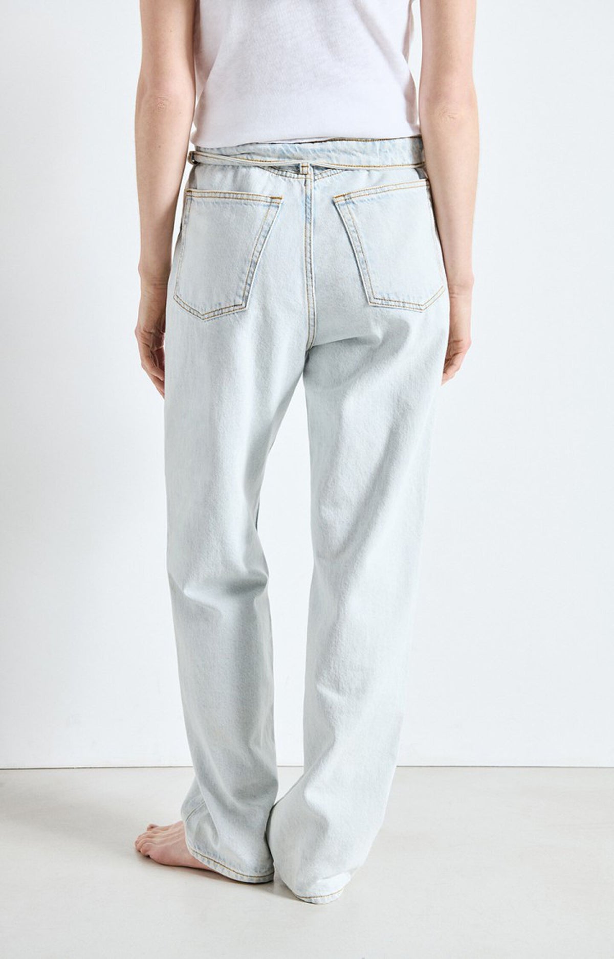 American Vintage JOY11KH26 – Pantalón de mujer tiro alto – Estilo casual – Tallas 25/30, 26/30, 28/30 – vista adicional