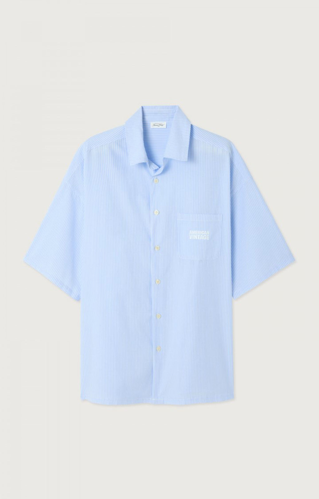 American Vintage MELU06BH26 – Camisa de hombre de manga corta y corte amplio – Estilo casual – Tallas S, M/L, XL – vista adicional