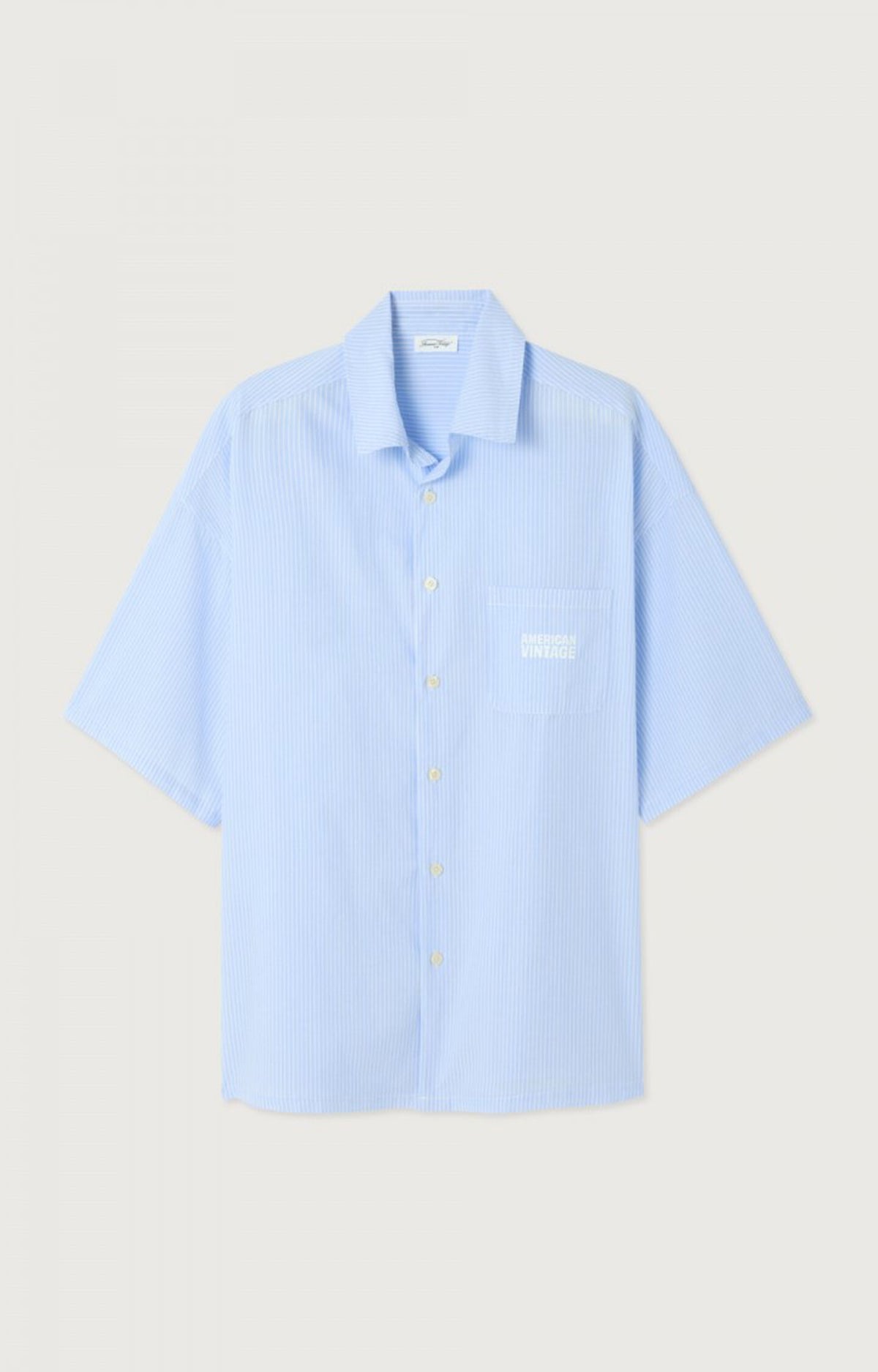 American Vintage MELU06BH26 – Camisa de hombre de manga corta y corte amplio – Estilo casual – Tallas S, M/L, XL – vista adicional
