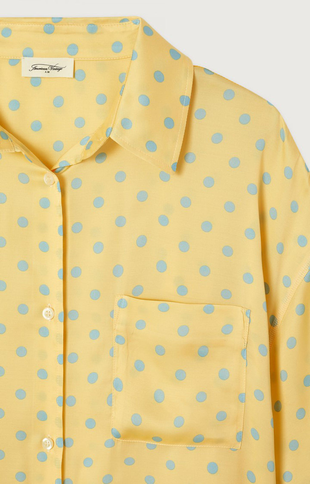 American Vintage BOV06AIE26 – Camisa de mujer de manga corta y corte amplio – Estilo casual – Talla única – vista adicional