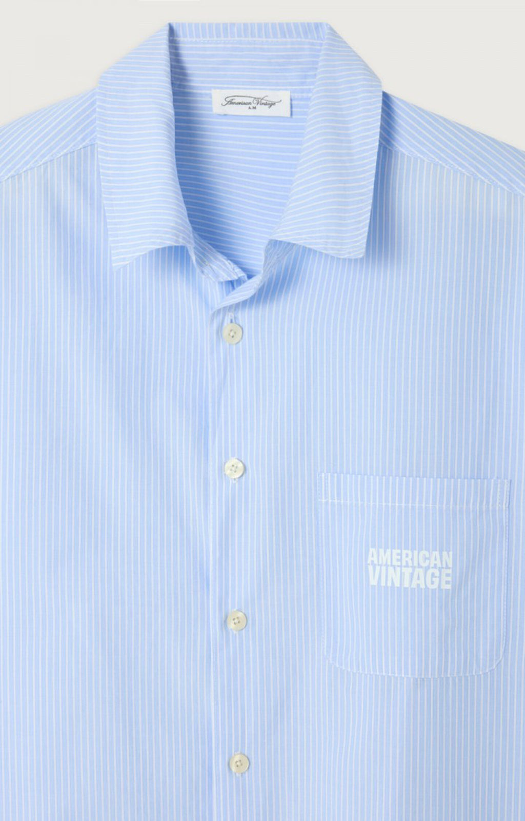 American Vintage MELU06BH26 – Camisa de hombre de manga corta y corte amplio – Estilo casual – Tallas S, M/L, XL – vista adicional