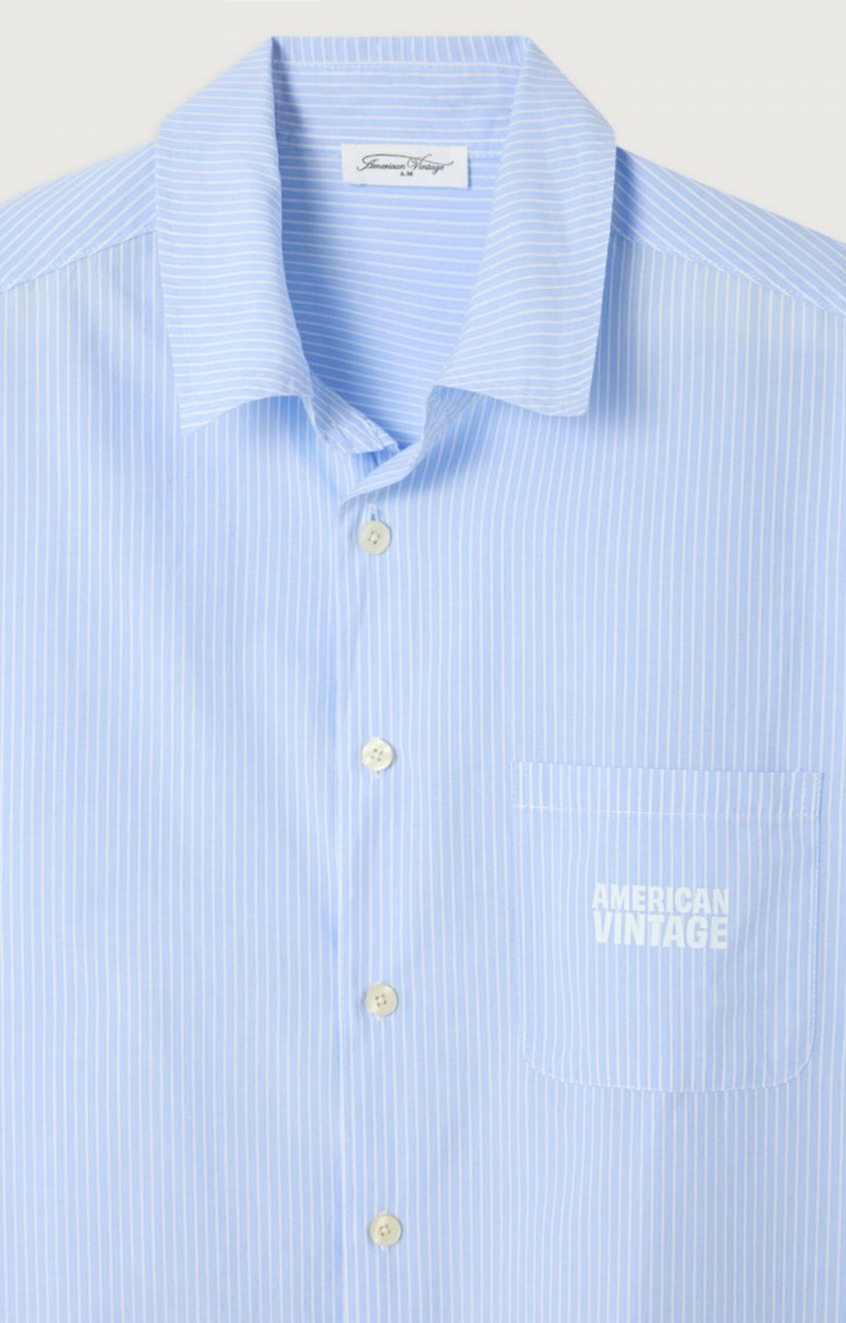 American Vintage MELU06BH26 – Camisa de hombre de manga corta y corte amplio – Estilo casual – Tallas S, M/L, XL – vista adicional