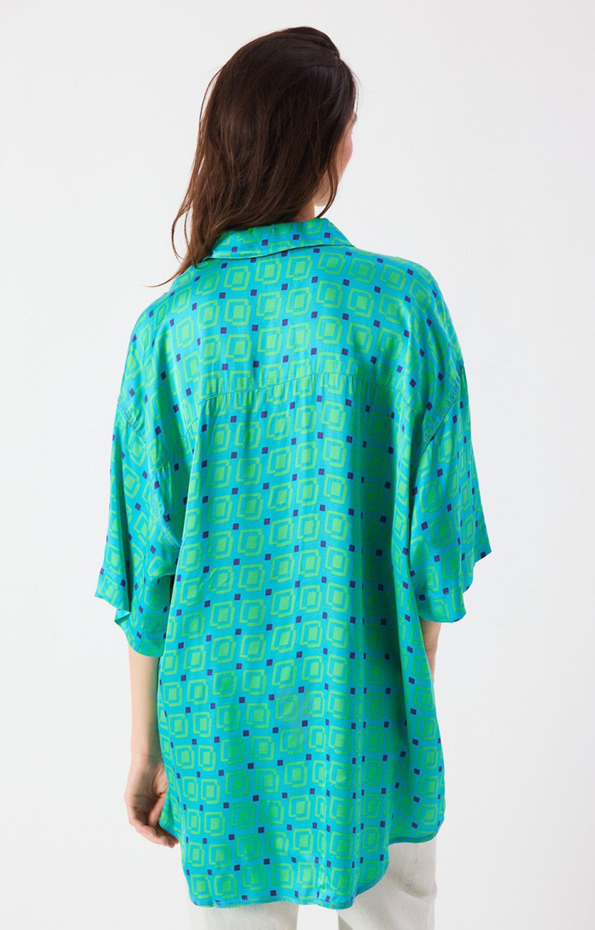 American Vintage BOV06AIE26 – Camisa de mujer de manga corta y corte amplio – Estilo casual – Talla única – vista adicional