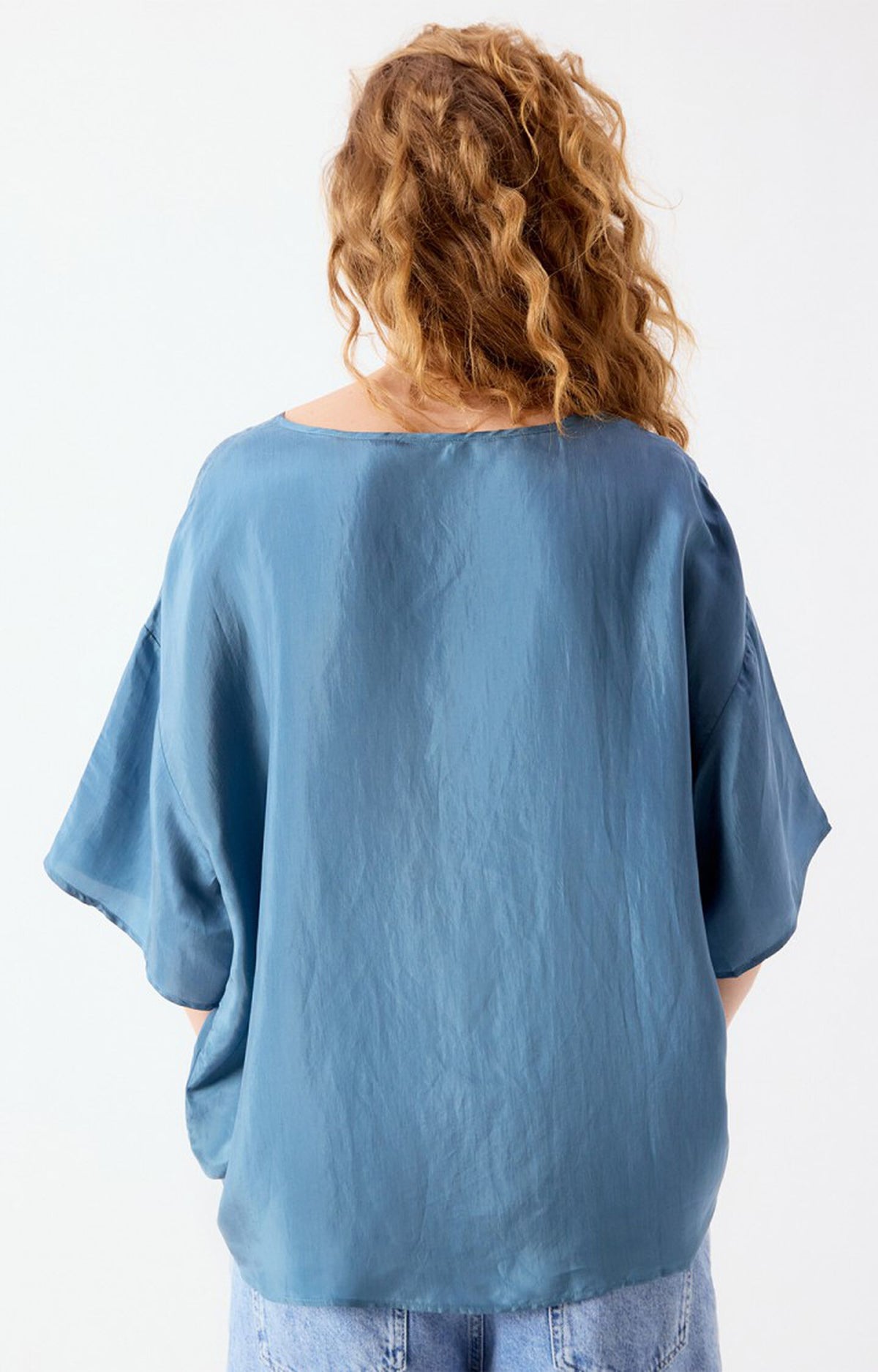 American Vintage REN07AH26 – Top de mujer de manga corta y corte amplio – Estilo casual – Talla única – vista adicional