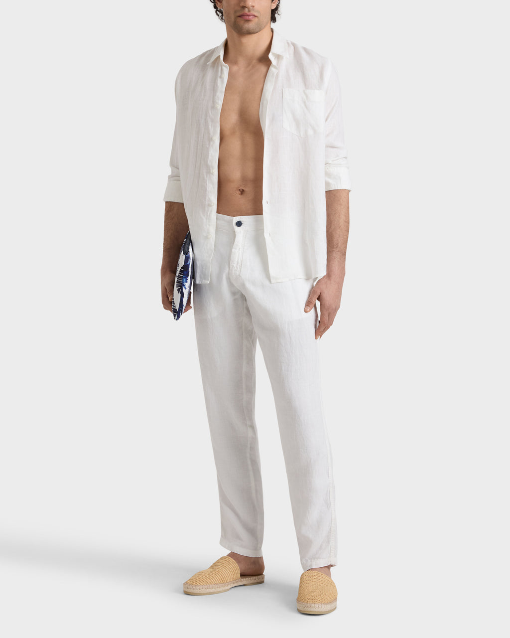 VILEBREQUIN Panache – Pantalón blanco de lino puro (100 %) para hombre – Estilo mediterráneo elegante – Tallas S, M, L y XL – vista adicional