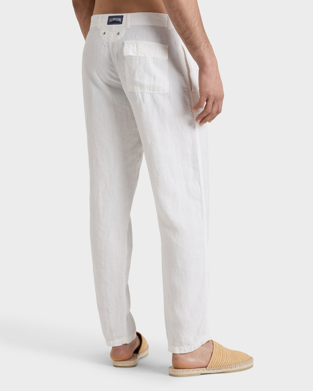 VILEBREQUIN Panache – Pantalón blanco de lino puro (100 %) para hombre – Estilo mediterráneo elegante – Tallas S, M, L y XL – vista adicional