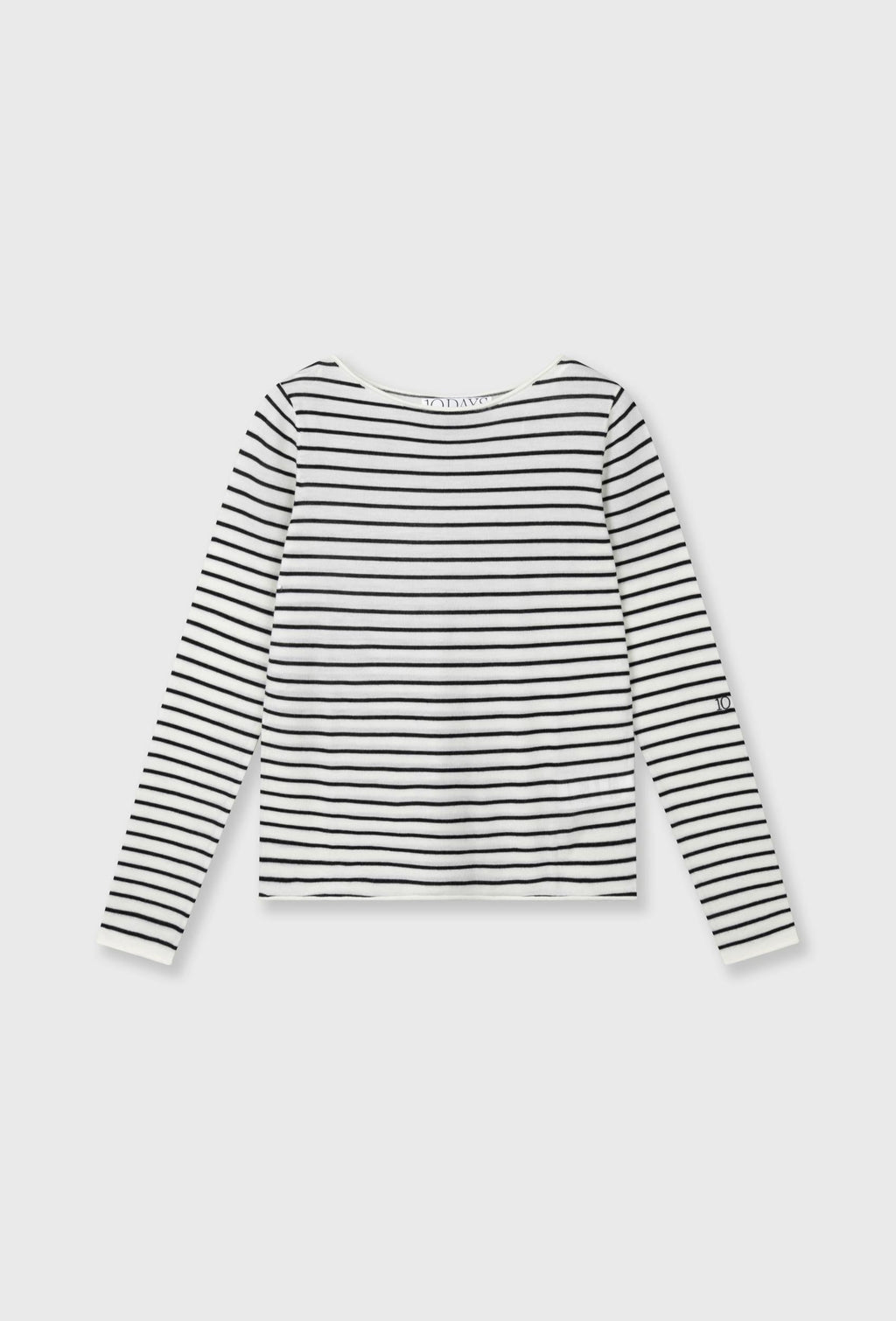 10DAYS fine knit sweater stripes - 20-605-6201 – Jersey de mujer de punto – Estilo casual – Talla M – vista adicional
