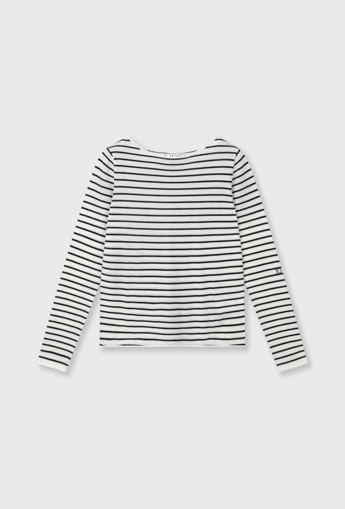 10DAYS fine knit sweater stripes - 20-605-6201 – Jersey de mujer de punto – Estilo casual – Talla M – vista adicional