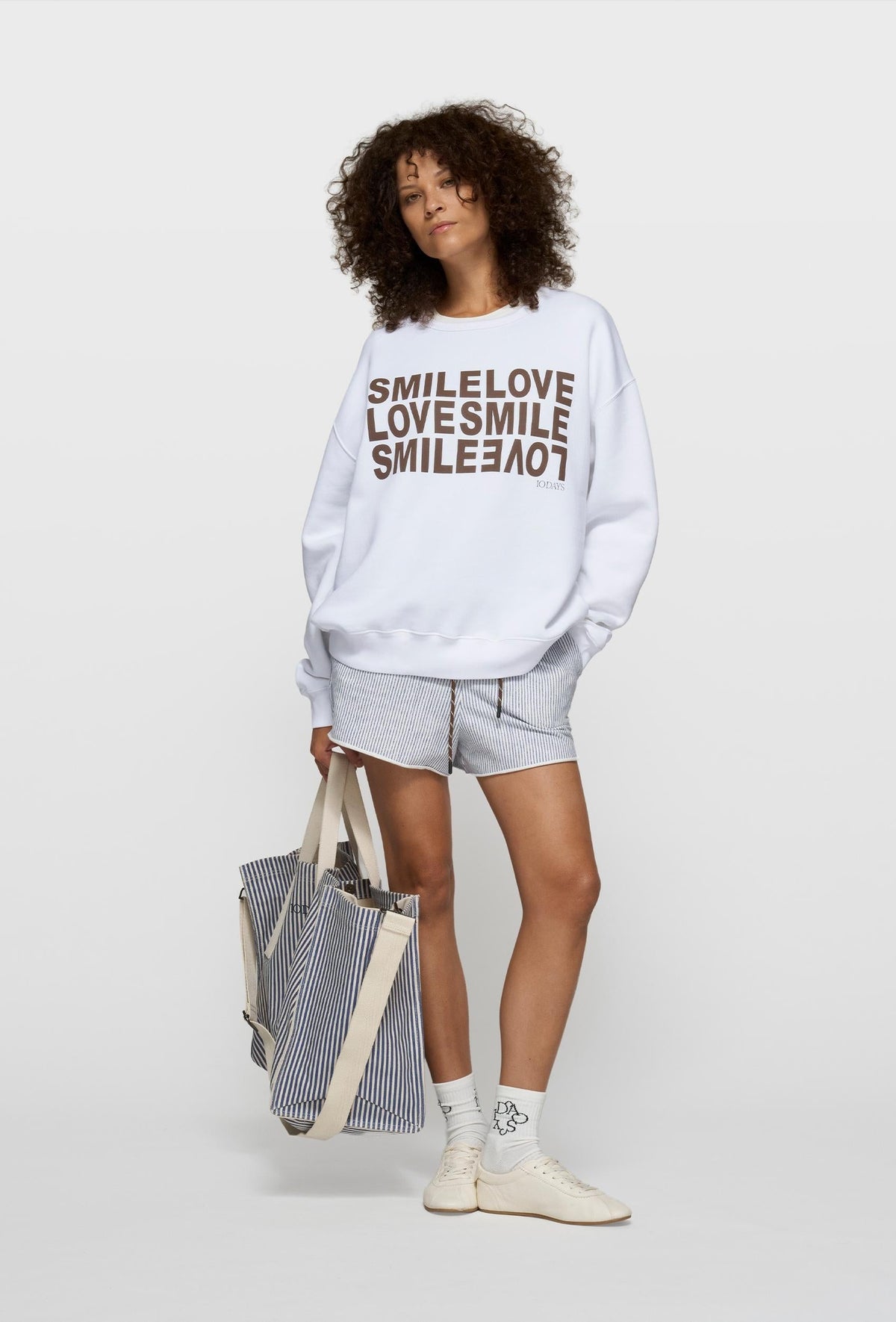 10DAYS statement sweater smile - 20-824-6201 – Sudadera de mujer – Estilo casual – Tallas XS, S – vista adicional