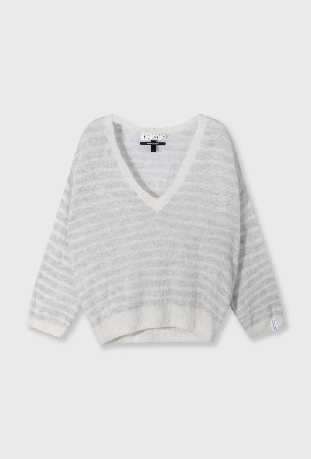 10DAYS – thin v-neck knit sweater – Jersey de mujer de punto – Estilo casual – Tallas M, L – vista adicional