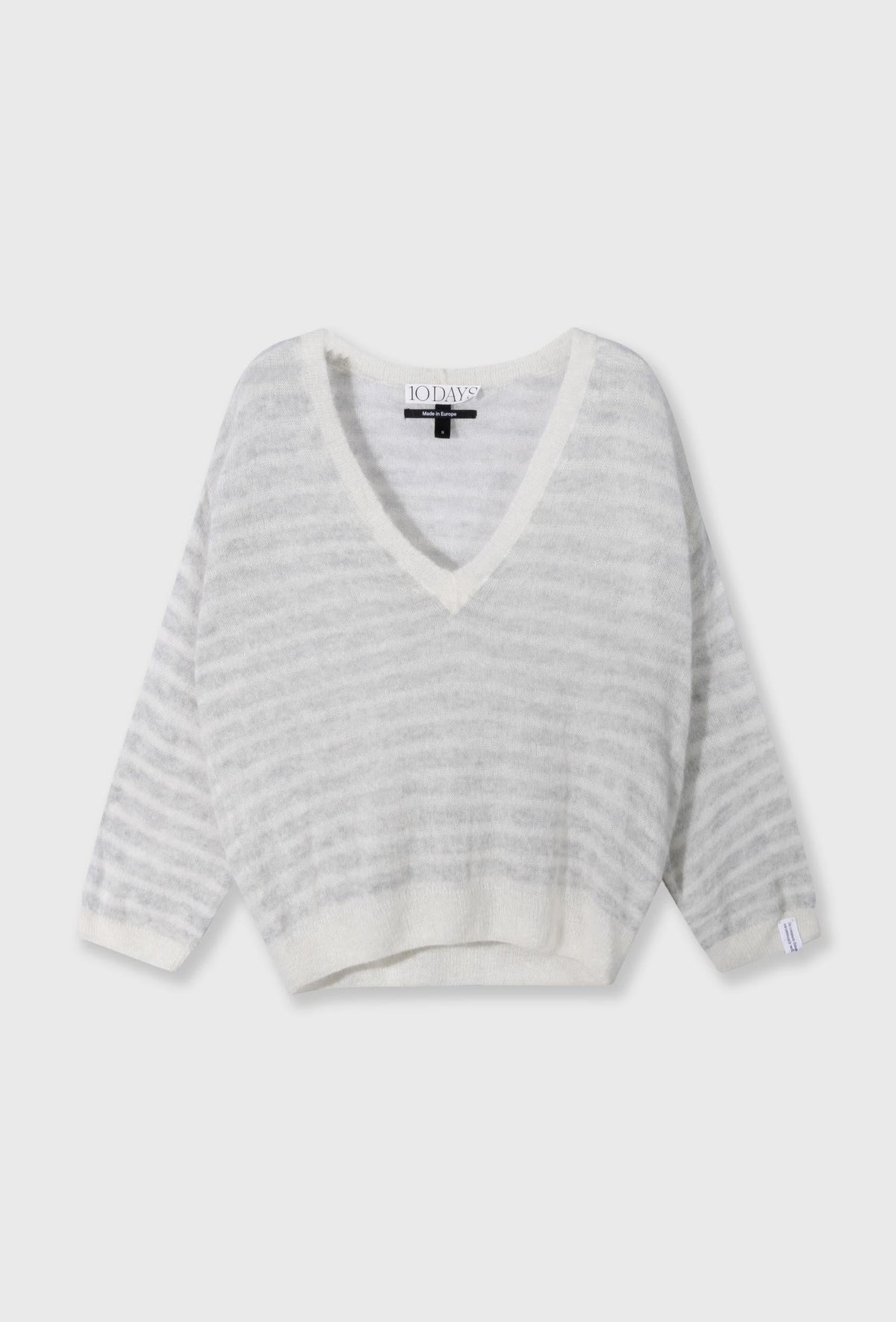 10DAYS – thin v-neck knit sweater – Jersey de mujer de punto – Estilo casual – Tallas M, L – vista adicional