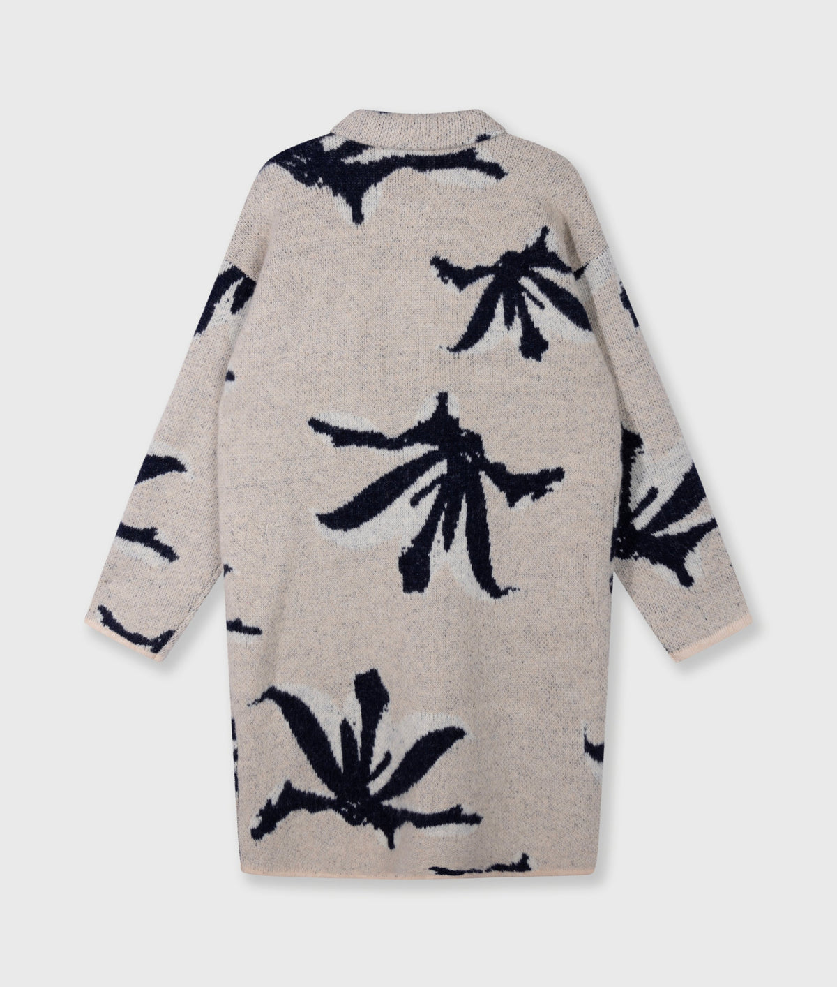 Chaqueta larga de punto de mujer – 10DAYS Long Knit Jacket Flower – Estilo boho – Tallas S, M – vista adicional