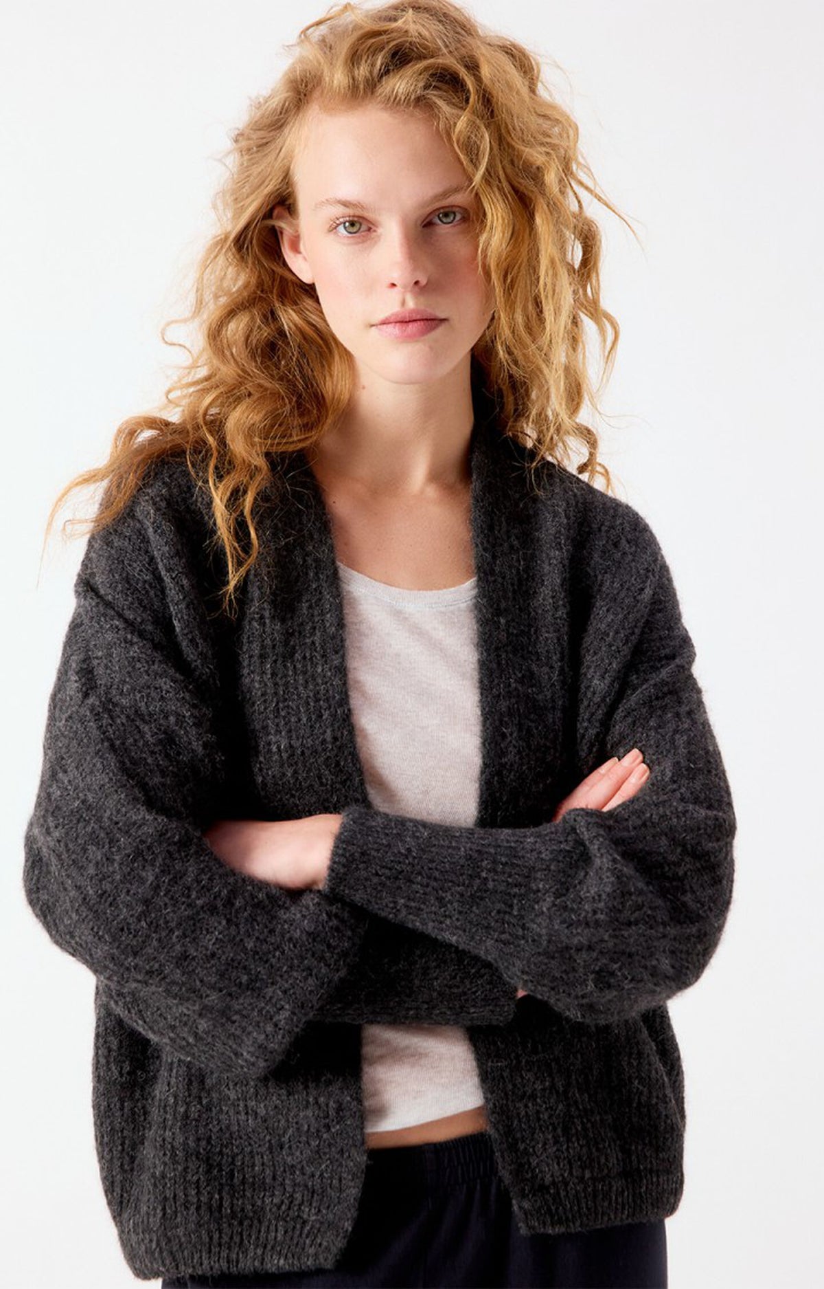 American Vintage EAST19AH26 – Cárdigan de mujer de manga larga – Estilo casual – Talla M/L – vista adicional