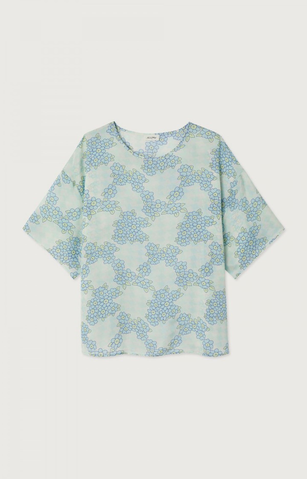 American Vintage REN07AIH26 – Top de mujer de manga corta y corte amplio – Estilo casual – Talla única – vista adicional