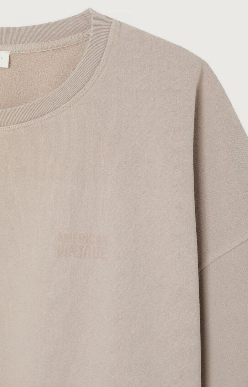 American Vintage JIT03AH26 – Sudadera de mujer de manga larga y cuello redondo – Estilo casual – Tallas S, M – vista adicional