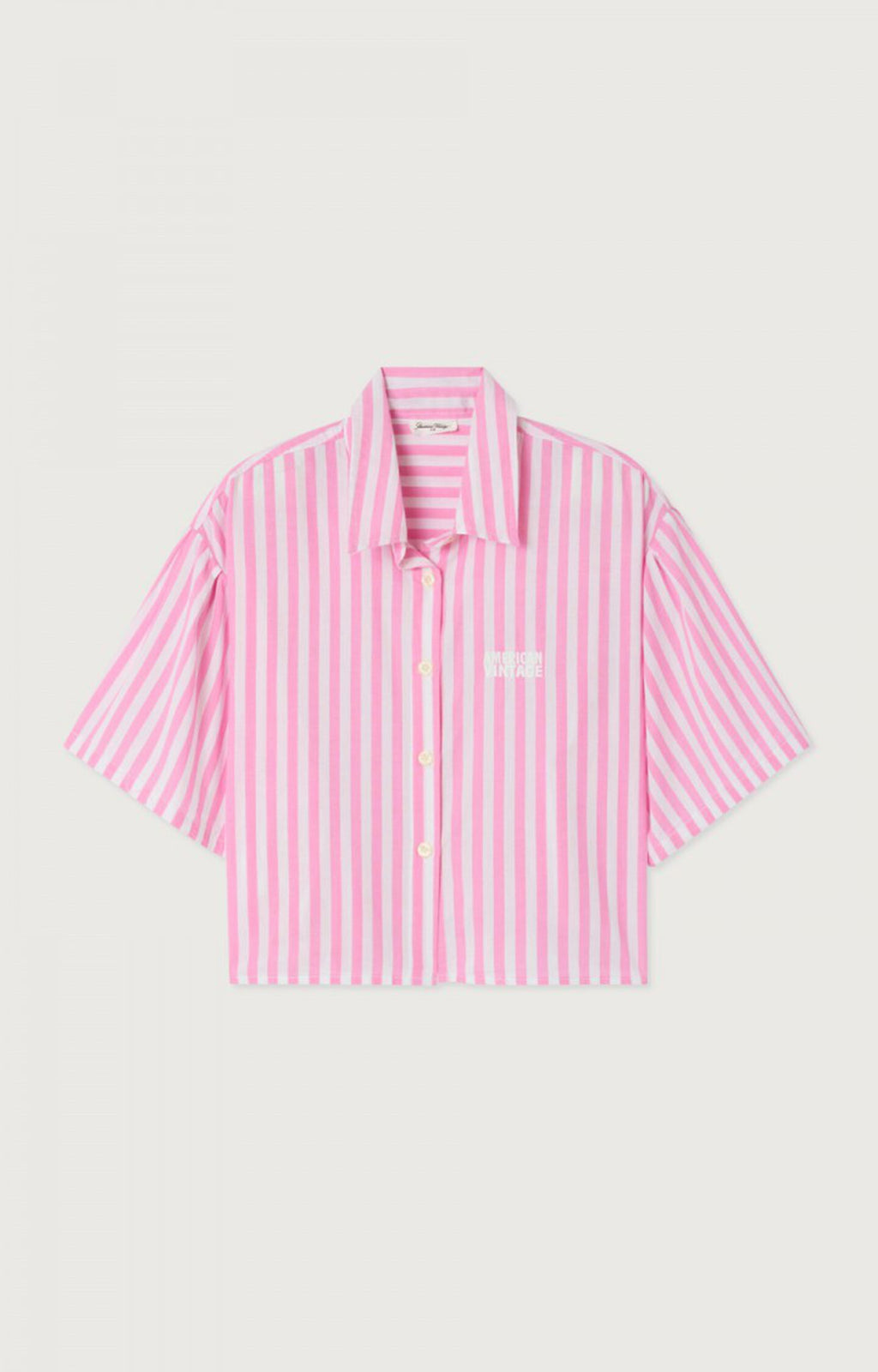 American Vintage VEX06AE26 – Camisa de mujer de manga corta y corte amplio – Estilo casual – Talla L – vista adicional