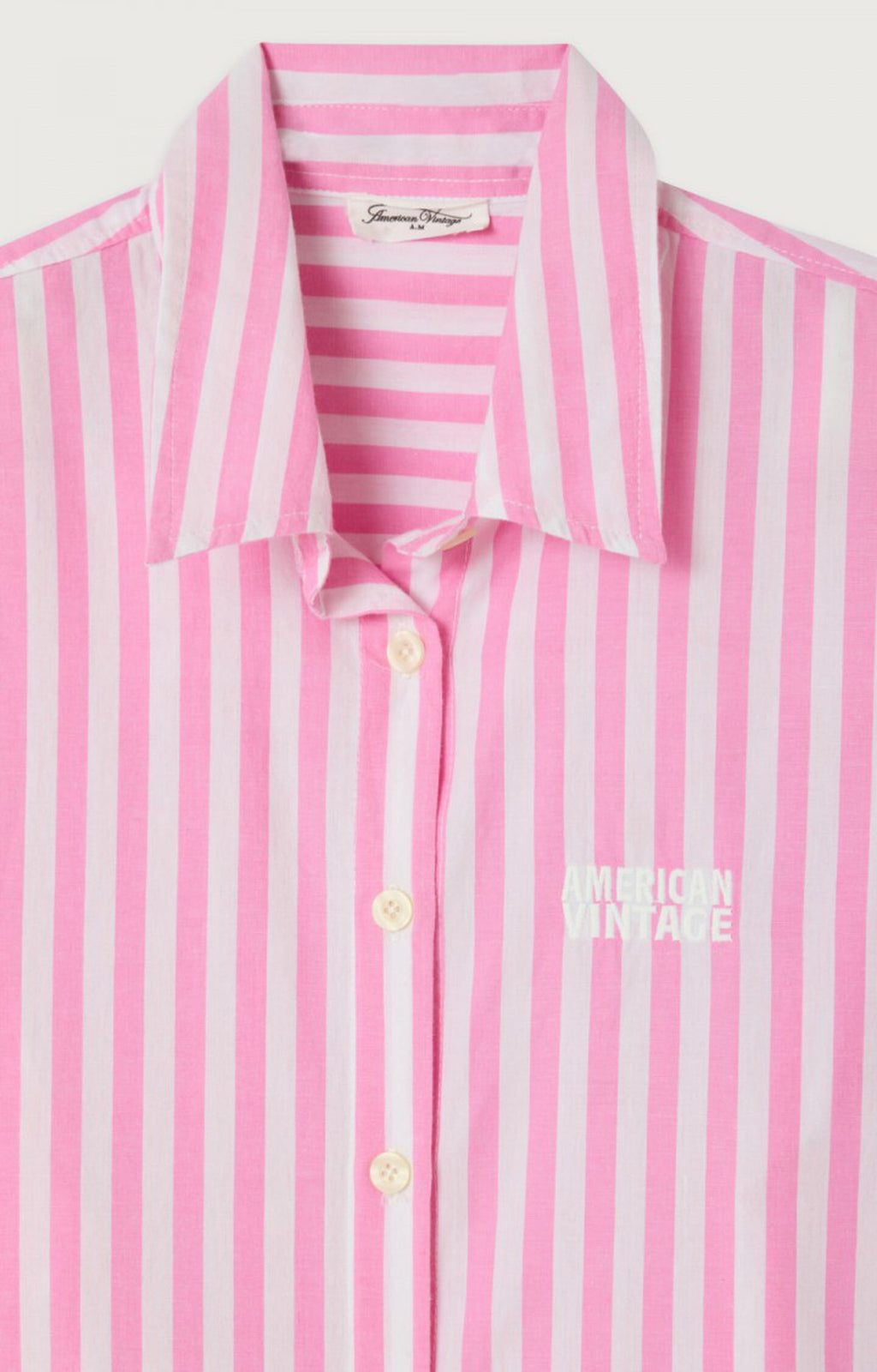 American Vintage VEX06AE26 – Camisa de mujer de manga corta y corte amplio – Estilo casual – Talla L – vista adicional